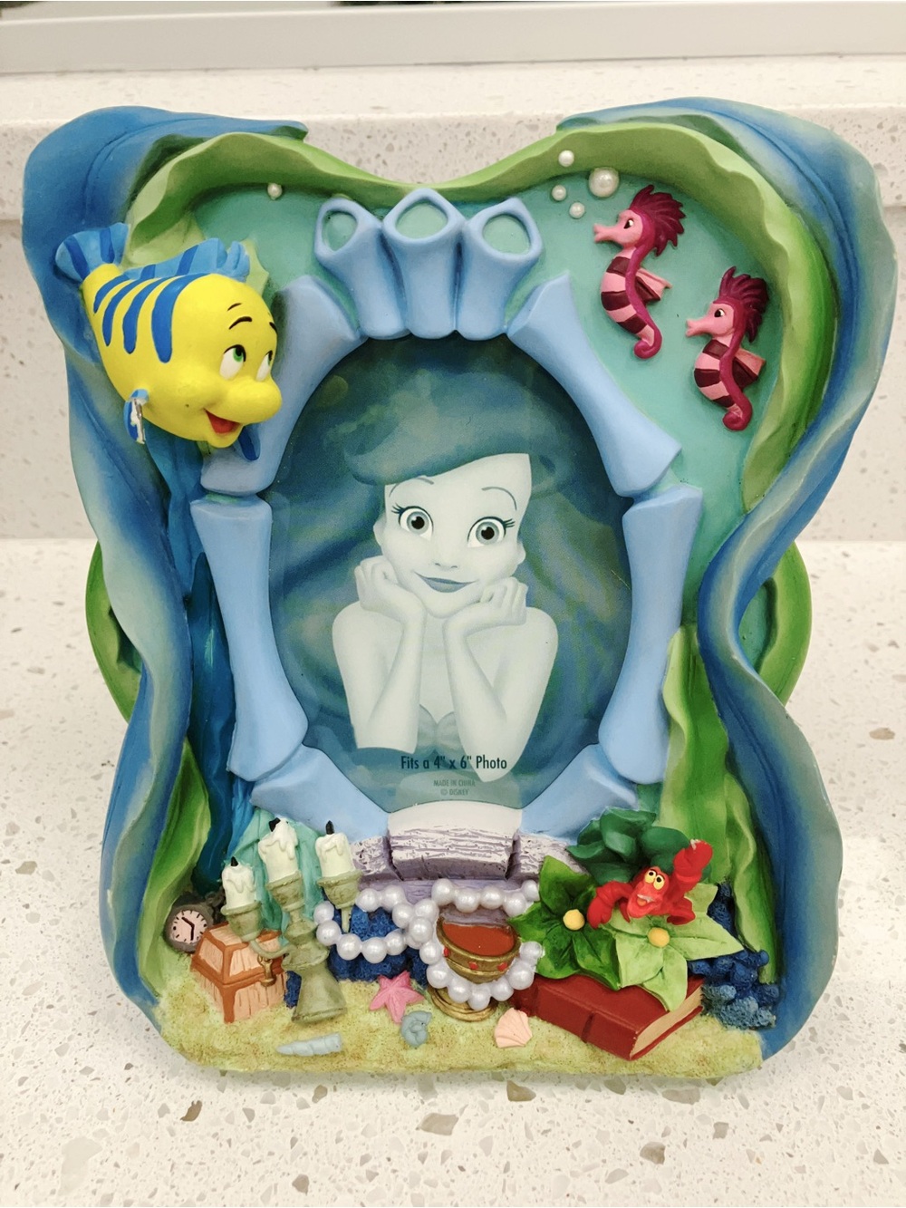 Disney The Little Mermaid Ariel 4x6 Photo Frame Flounder Sebastian